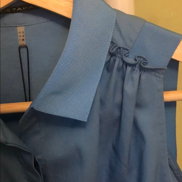 Elie Tahari Blue sleeveless summer dress size 2 - Picture 7 of 8